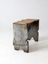 antique primitive bench stool