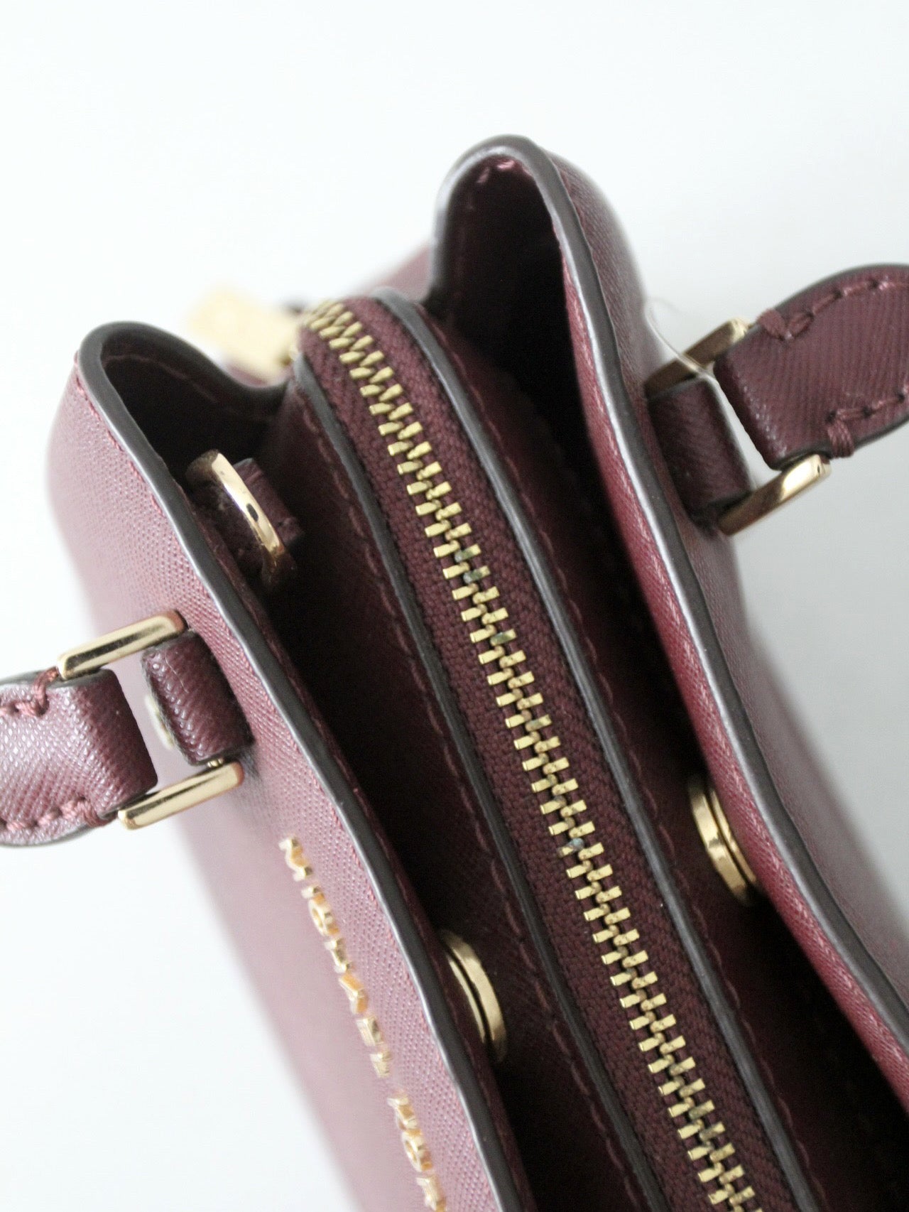 Michael Kors Savannah mini satchel in merlot Saffiano leather