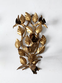 pair of vintage tole candle sconces