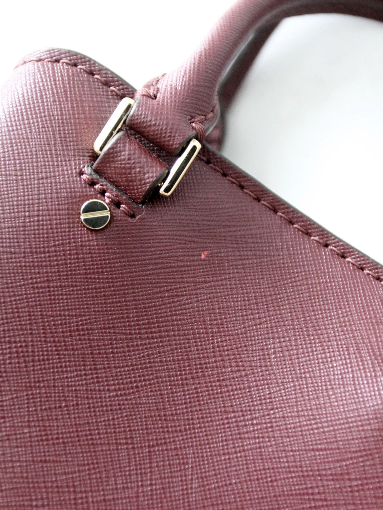 Michael Kors Savannah mini satchel in merlot Saffiano leather