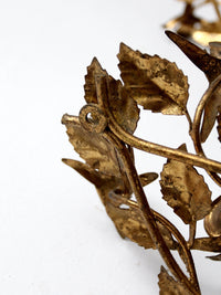 pair of vintage tole candle sconces