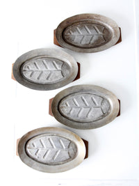 mid century sizzler plates set of 4