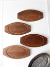 mid century sizzler plates set of 4