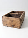 antique double bin wooden crate