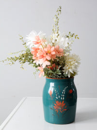 vintage hand-painted stoneware cookie jar vase
