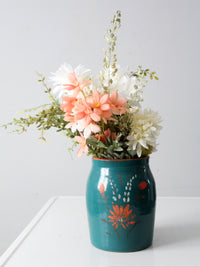 vintage hand-painted stoneware cookie jar vase