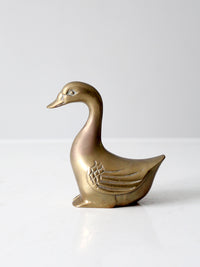 mid-century brass bird figurine
