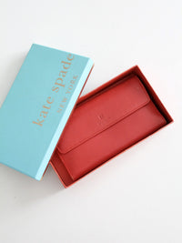 Kate Spade red leather wallet with original box