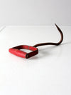 vintage red iron hay hook