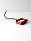 vintage red iron hay hook