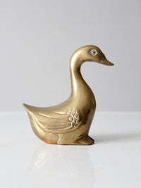 mid-century brass bird figurine