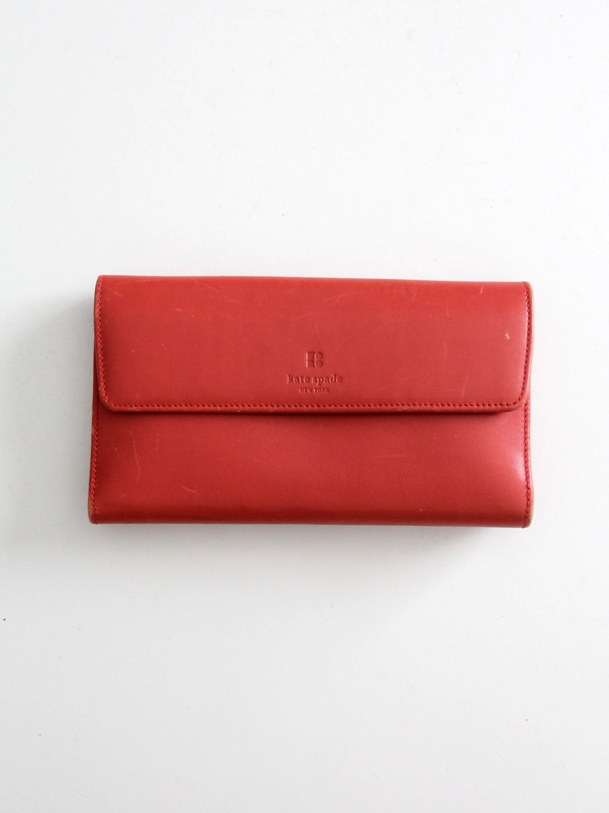 Kate Spade red leather wallet with original box