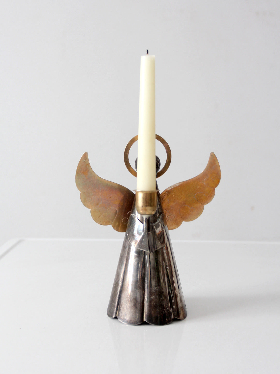 vintage angel candlestick holder
