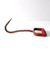 vintage red iron hay hook