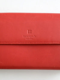 Kate Spade red leather wallet with original box