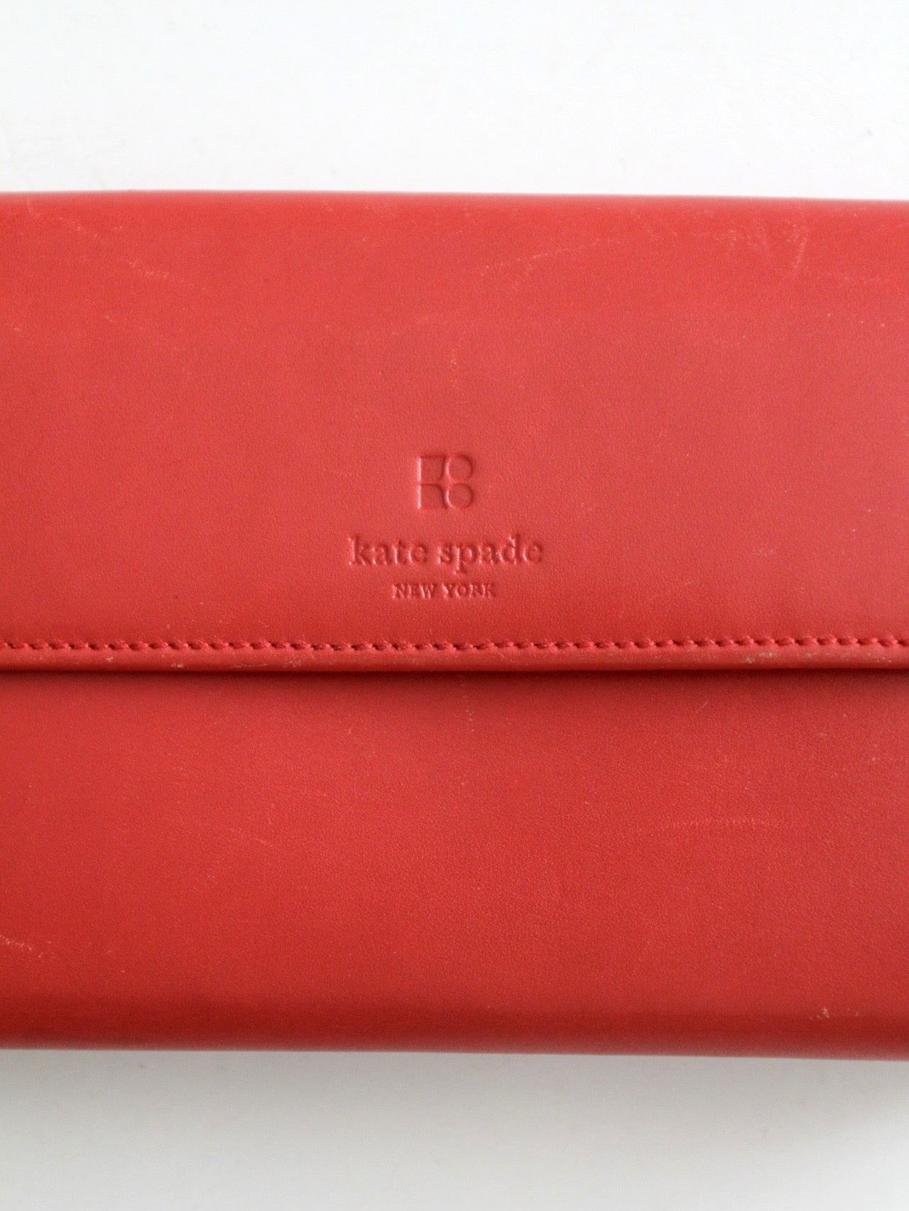 Kate Spade red leather wallet with original box