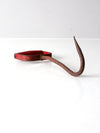 vintage red iron hay hook