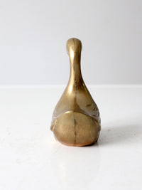 mid-century brass bird figurine
