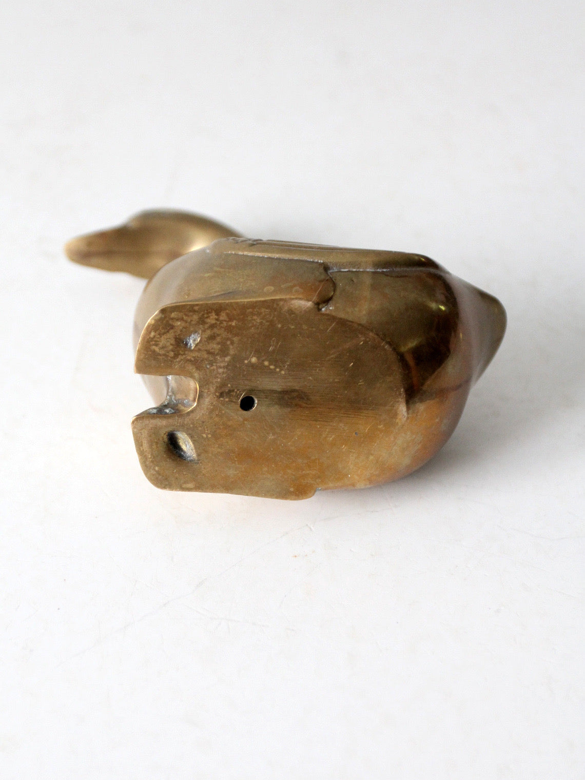 mid-century brass bird figurine