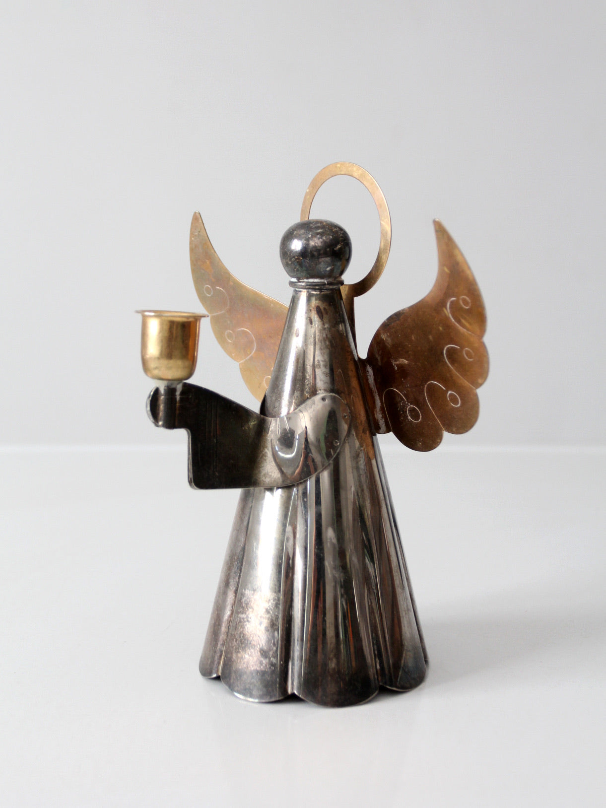 vintage angel candlestick holder