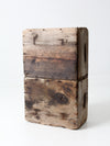 antique double bin wooden crate