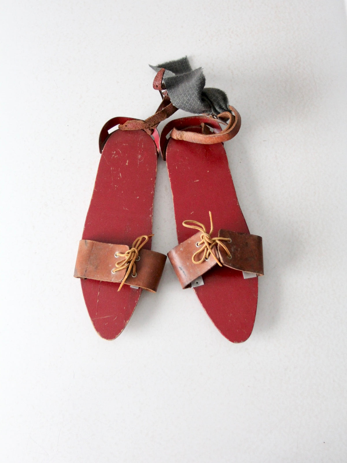 antique wooden ice skates | vintage winter decor