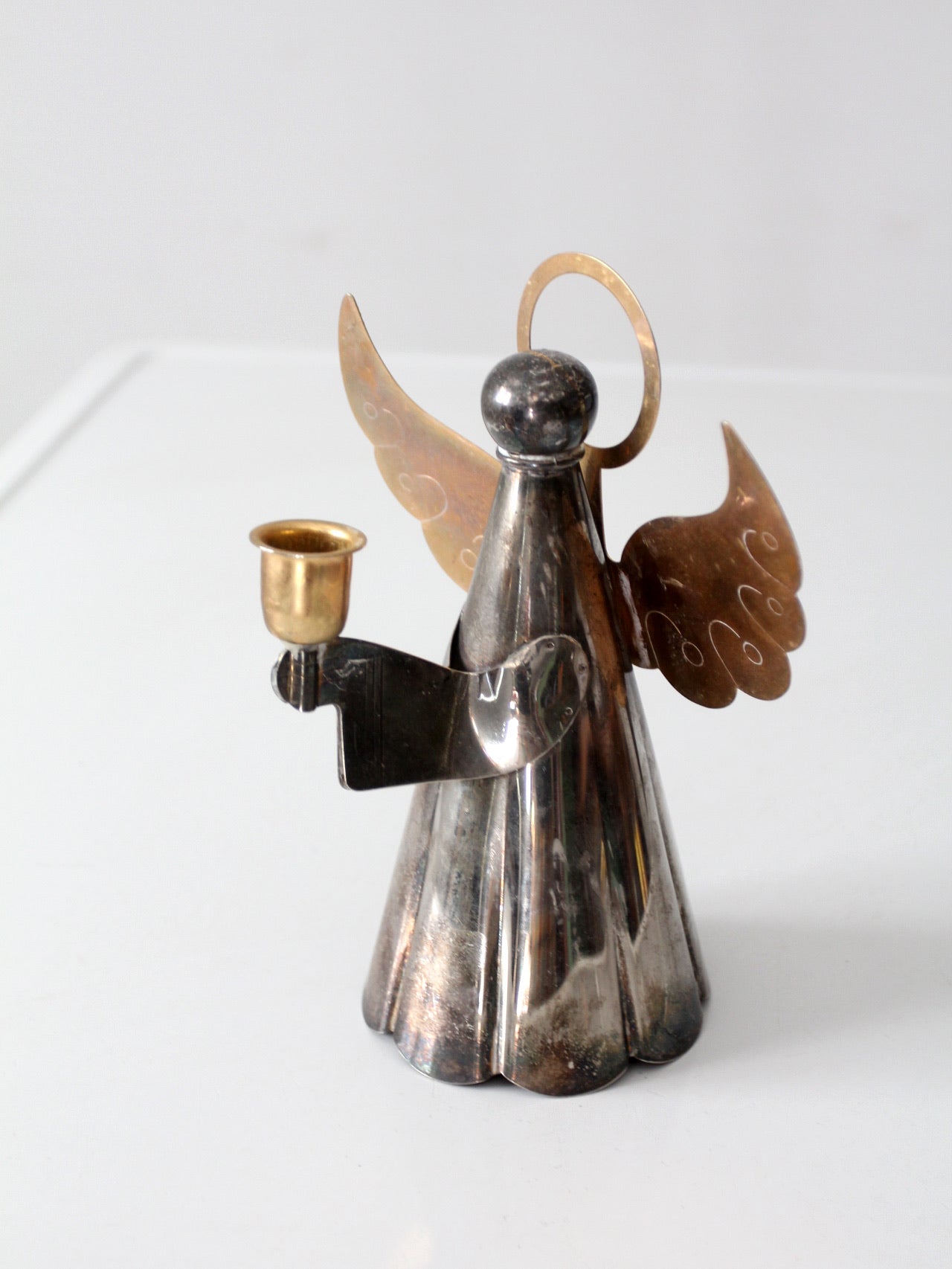 vintage angel candlestick holder