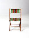 vintage kid's stripe canvas folding chair