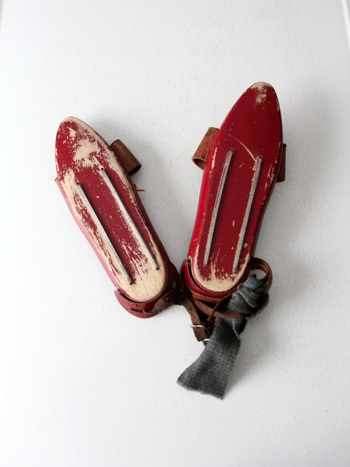antique wooden ice skates | vintage winter decor
