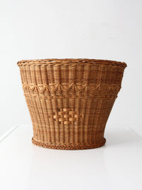 vintage woven wicker basket