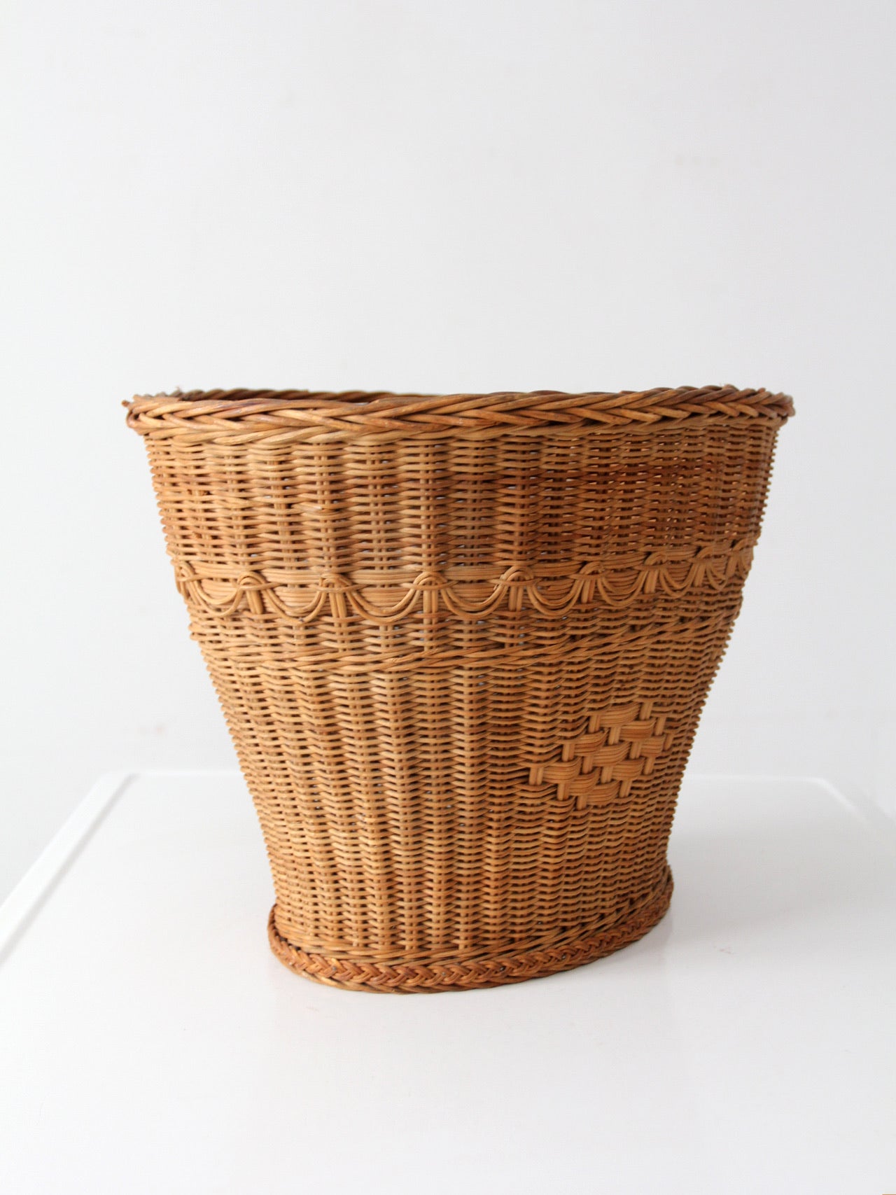 vintage woven wicker basket