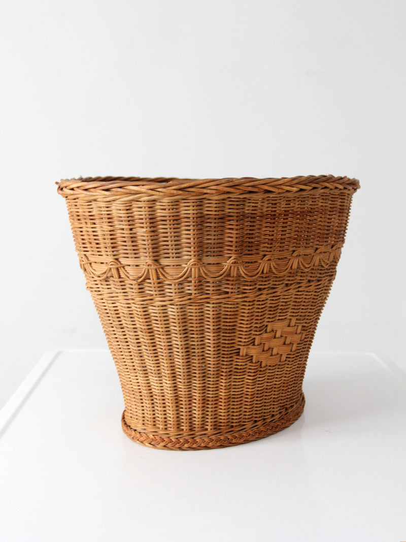 vintage woven wicker basket