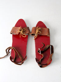 antique wooden ice skates | vintage winter decor