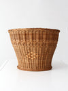 vintage woven wicker basket