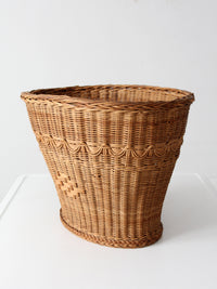 vintage woven wicker basket