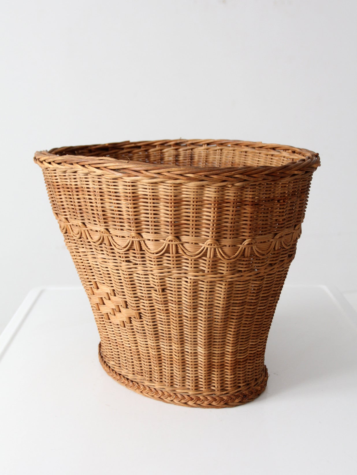 vintage woven wicker basket