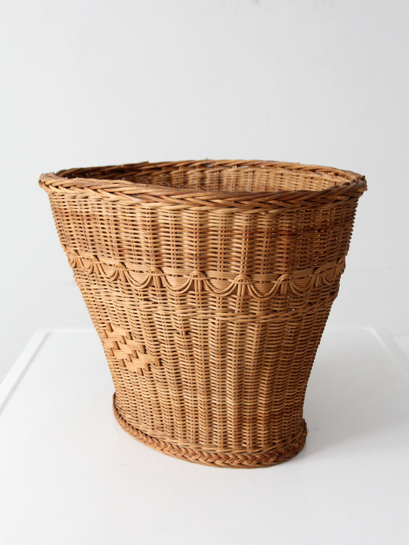 vintage woven wicker basket