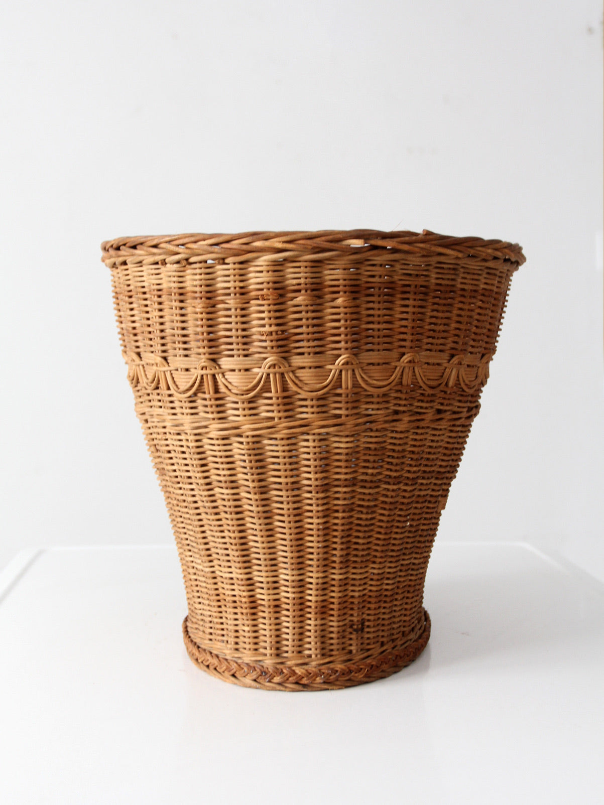 vintage woven wicker basket
