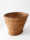 vintage woven wicker basket