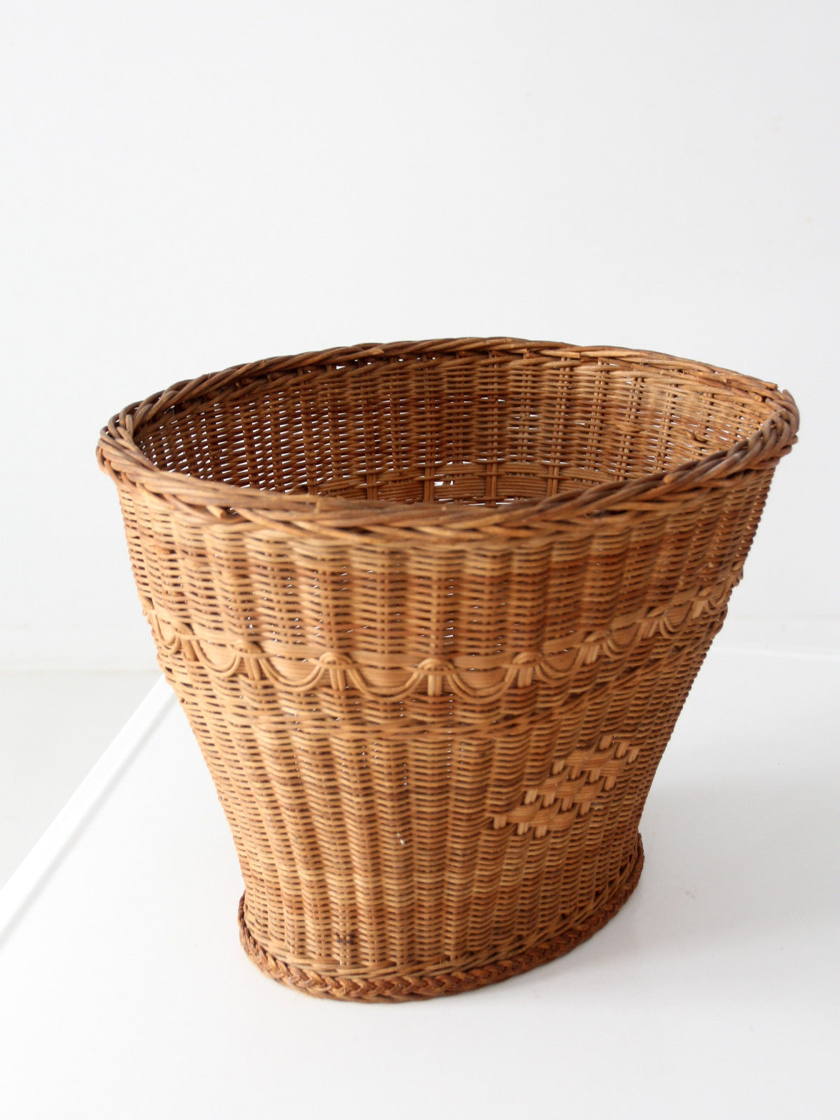 vintage woven wicker basket