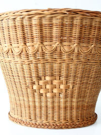 vintage woven wicker basket