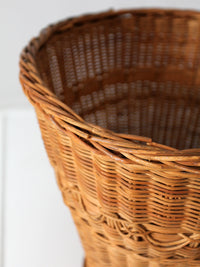 vintage woven wicker basket