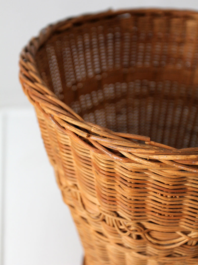 vintage woven wicker basket