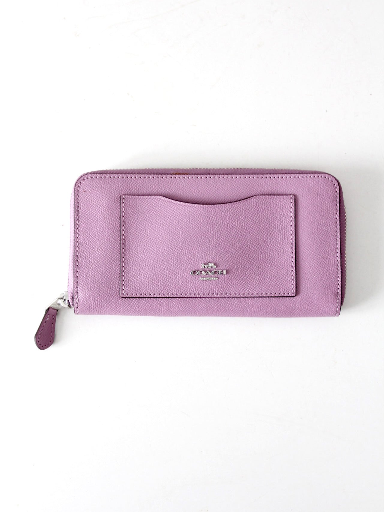 Coach violet orchid leather zip wallet