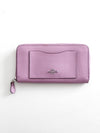Coach violet orchid leather zip wallet