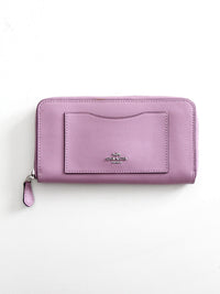 Coach violet orchid leather zip wallet