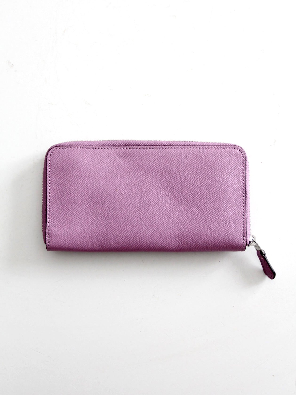 Coach violet orchid leather zip wallet