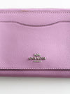 Coach violet orchid leather zip wallet