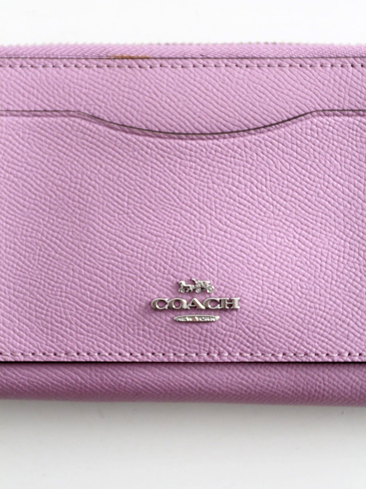 Coach violet orchid leather zip wallet