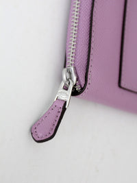 Coach violet orchid leather zip wallet